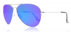 image of Maui Jim Mavericks Sunglasses Silver B264 Polariserade 61mm