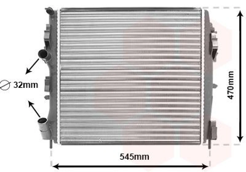 Image of VAN WEZEL Engine radiator VAN WEZEL 43002325