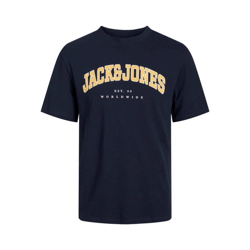 Image of Jack and Jones Mens Varsity Logo Plus Size T-Shirt Navy Blazer male 3XL