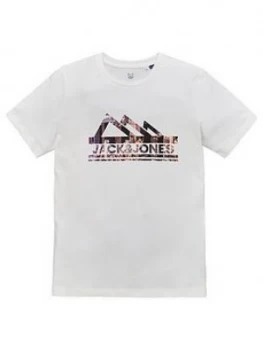 image of Jack & Jones Junior Boys Short Sleeve T-Shirt - Cloud Dancer