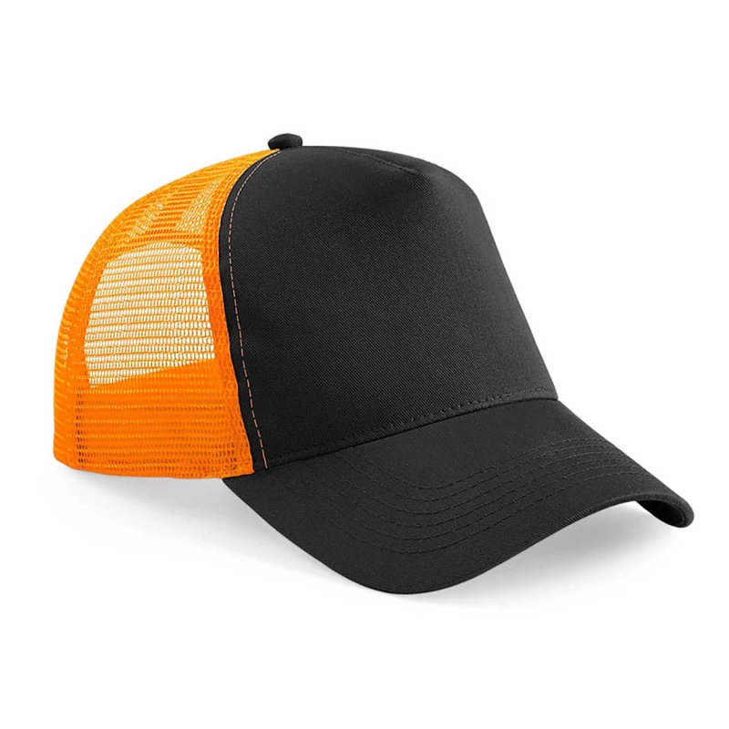 Image of Beechfield Beechfield Men Half Mesh Trucker Cap Headwear in Black One Size Male 5059444377761