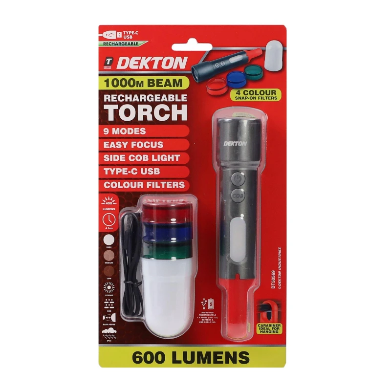 Image of Dekton Multifunction Flashlight Black unisex One Size