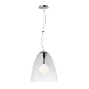 Image of Audi 1 Light Dome Ceiling Pendant Clear, E27