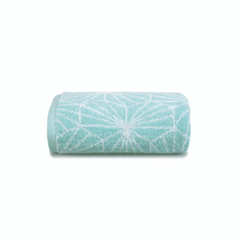 Image of Allure Bath Fashions Geometric Design Jacquard Hand Towel - Duckegg