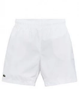 image of Lacoste Sports Boys Classic Short, White, Size 4 Years