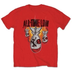 Image of All Time Low - Da Bomb Unisex Large T-Shirt - Red