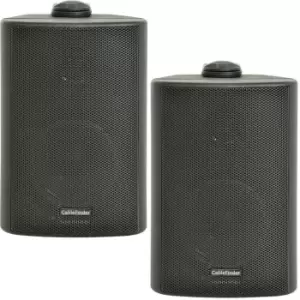 image of (PAIR) 2x 6.5" 120W Black Outdoor Rated Speakers Wall Mounted HiFi 8Ohm & 100V