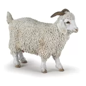 image of PAPO Farmyard Friends Angora Goat Toy Figure, Three Years or Above, White (51170)