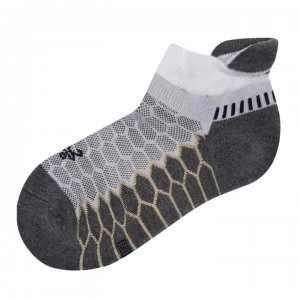 Image of Balega Silver No Show Socks - White/Grey