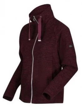 image of Regatta Zaylee Full Zip Fleece Jacket - Dark Burgundy , Dark Burgundy, Size 10, Women