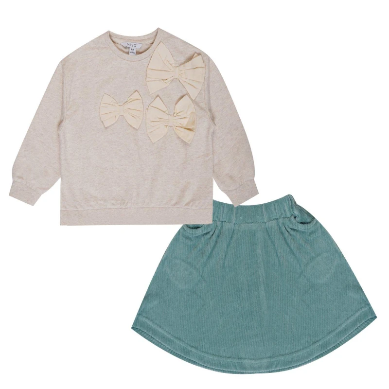 Image of Miso Bow Top & Skirt Set Infants - Multi Multi 1 - 2 Years