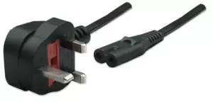 Image of Manhattan Power Cord/Cable, UK 3-pin plug to C7 Female (figure of...