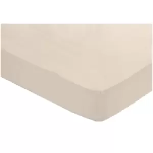 Image of Belledorm 200 Thread Count Egyptian Cotton Fitted Sheet (Kingsize) (Papyrus)