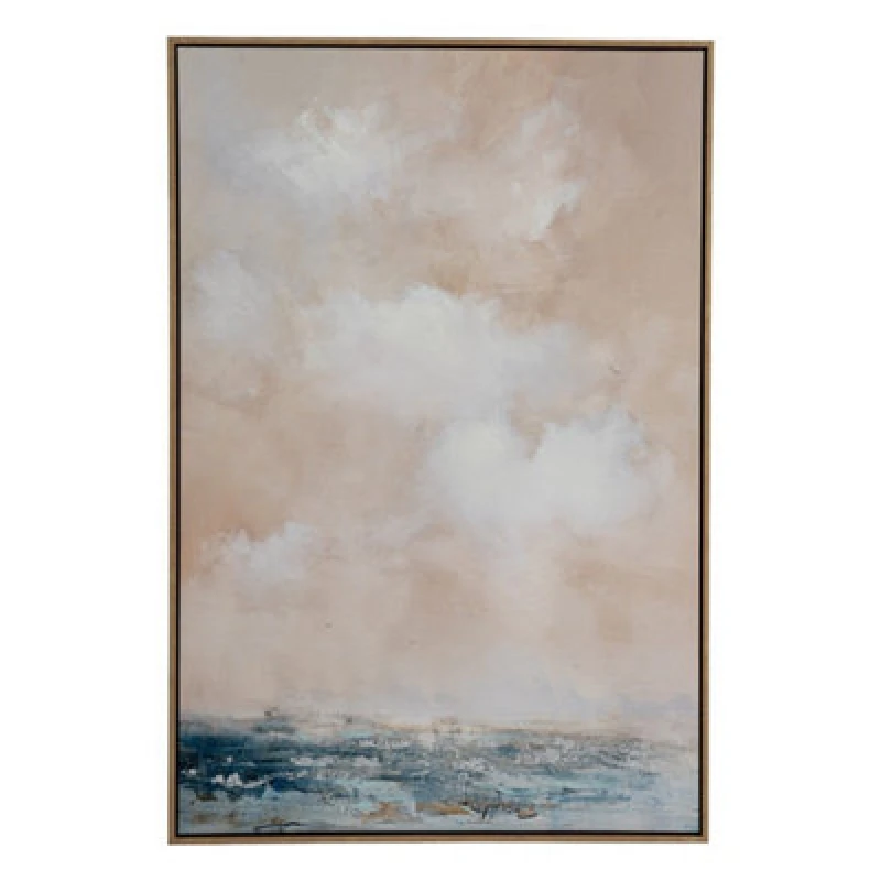Image of Hill Interiors Stratos Hand Painted Canvas In Frame - Wood - L3 X W80 X H120 Cm - Multi-Coloured