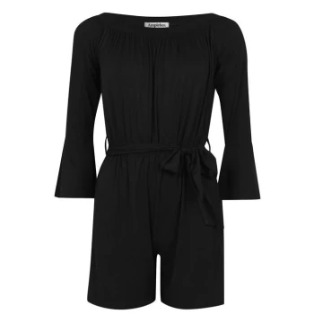 Image of Miso Miso Bardot Playsuit - Black