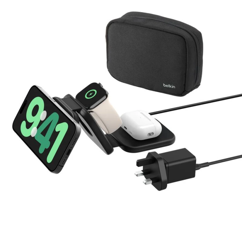 Image of Belkin BOOSTCHARGE 3IN1 WLESS CHARGE W QI2