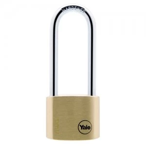 image of Yale 40mm Long Shackle Brass Padlock