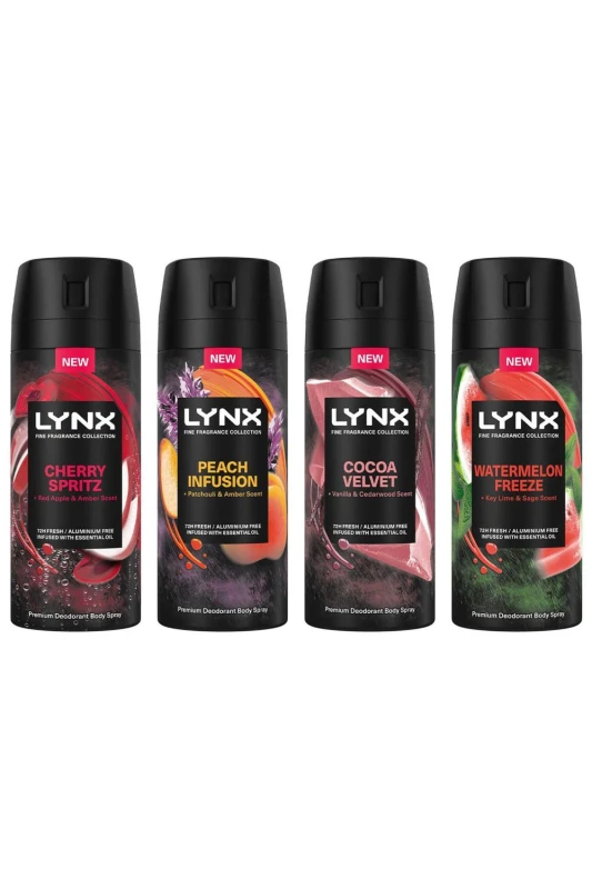 Image of Lynx Mens Find your New Fine Fragrance bundle Deodorant Spray, 150ml in Black Male