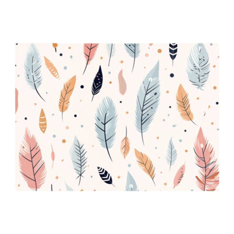 Image of Warren Reed Designer Pastel Feather Pattern Glass Chopping Board