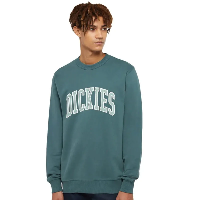 Image of Dickies Green Aitkin Sweatshirt Green Male XL 222753UK