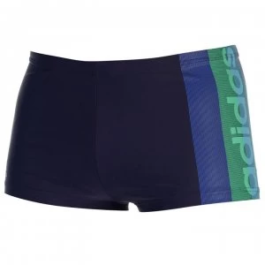 image of adidas Lineage Graphic Swim Boxer Mens - Nobile Ink