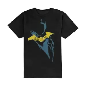 Image of DC Comics - The Batman Yellow Sketch Unisex Large T-Shirt - Black