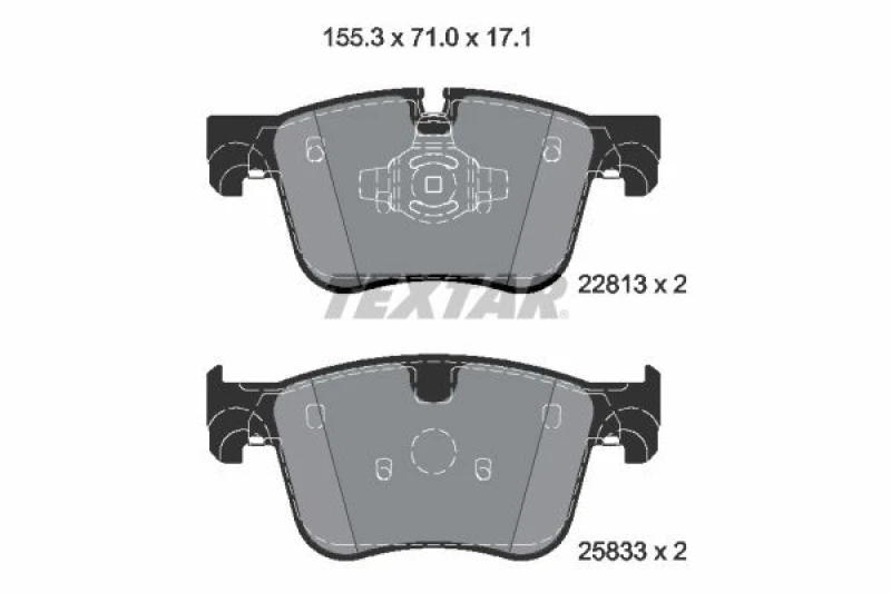 Image of Brake pad set TEXTAR 2281301