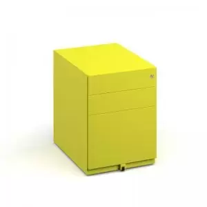 image of Bisley wide steel pedestal 420mm wide - yellow