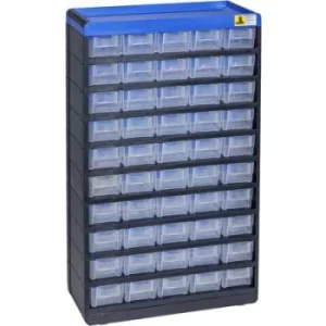 image of Allit 464660 Small parts container VarioPlus Pro 53/100 (W x H x D) 300 x 525 x 135mm Black, Blue