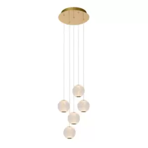 Image of Lucide Cintra 5 Light LED Cascade Pendant - Clear