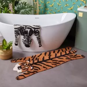 image of Tiger Cotton Bath Mat