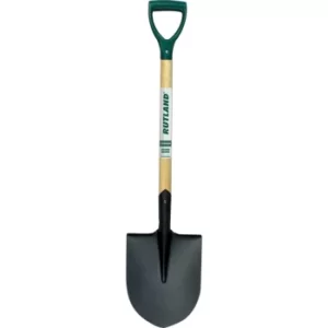 image of Round Shovel, Carbon Steel, Hardwood Shaft