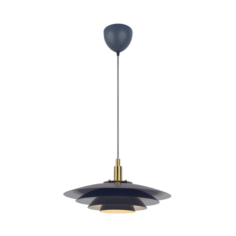 Image of Nordlux Vintage Indoor Pendant Light Grey Metal G9 Layered Shades - Mains Powered, IP20 Grey Unisex
