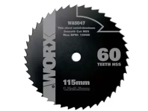 image of Worx WA5047 115mm 60T -SAW HSS Blade