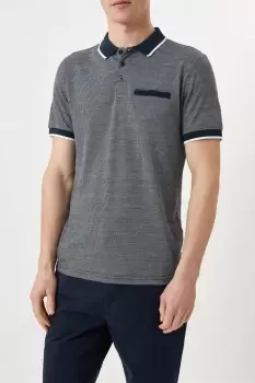 image of Mens Birdseye Tipped Polo Shirt