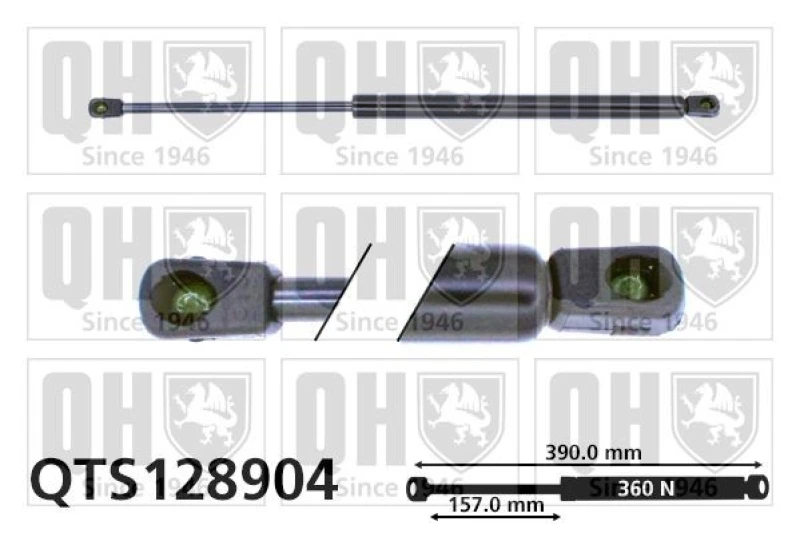 Image of QUINTON HAZELL Bonnet strut QUINTON HAZELL QTS128904