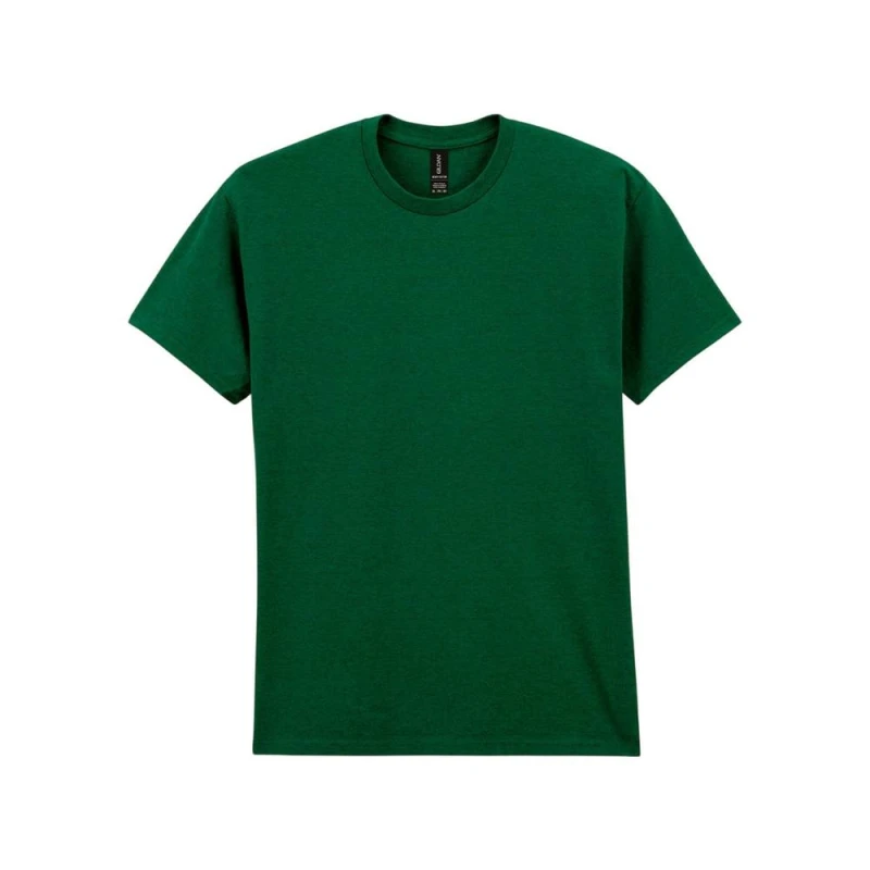 Image of Gildan Mens Heavy Cotton T-Shirt L in Dark Green Size: Large Dark Green Male L