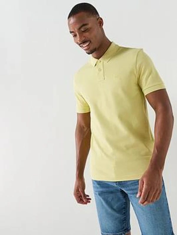 Image of Boss Mens BOSS Orange Passenger Premium Design Polo Shirt - Beige Male XL