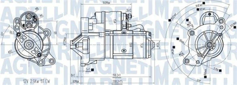 Image of MAGNETI MARELLI Starter motor MAGNETI MARELLI 063721416010