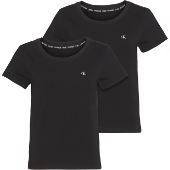 Image of Calvin Klein S/S Crew Neck 2PK - Black