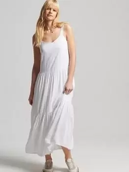 Image of Superdry Studios Woven Maxi - White, Size 10, Women