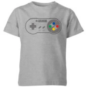 Image of Nintendo SNES Controller Pad Kid's T-Shirt - Grey - 11-12 Years