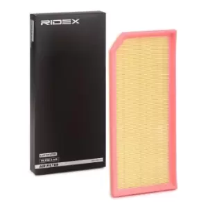 Image of RIDEX Air filter 8A0238 Engine air filter,Engine filter VW,AUDI,SKODA,Golf V Schragheck (1K1),Passat Variant (3C5),Golf V Variant (1K5)