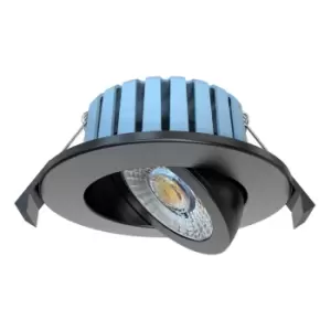 Image of Spa EDEN LED Tiltable Fire Rated LED 7W Dimmable Tri-Colour CCT 60° Black