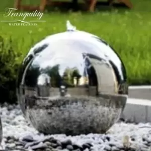 image of 40cms Stainless Steel Sphere Mains Powered Water Feature