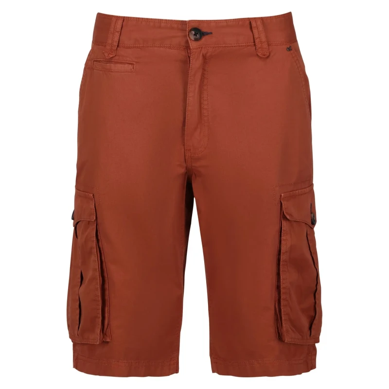 Image of Regatta 'Shorebay' Vintage Look Cargo Shorts Burnt Orange