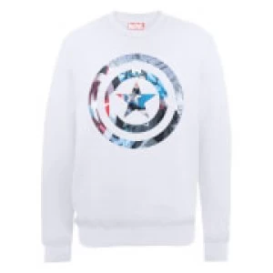 Image of Marvel Avengers Assemble Captain America Sweatshirt - White - L