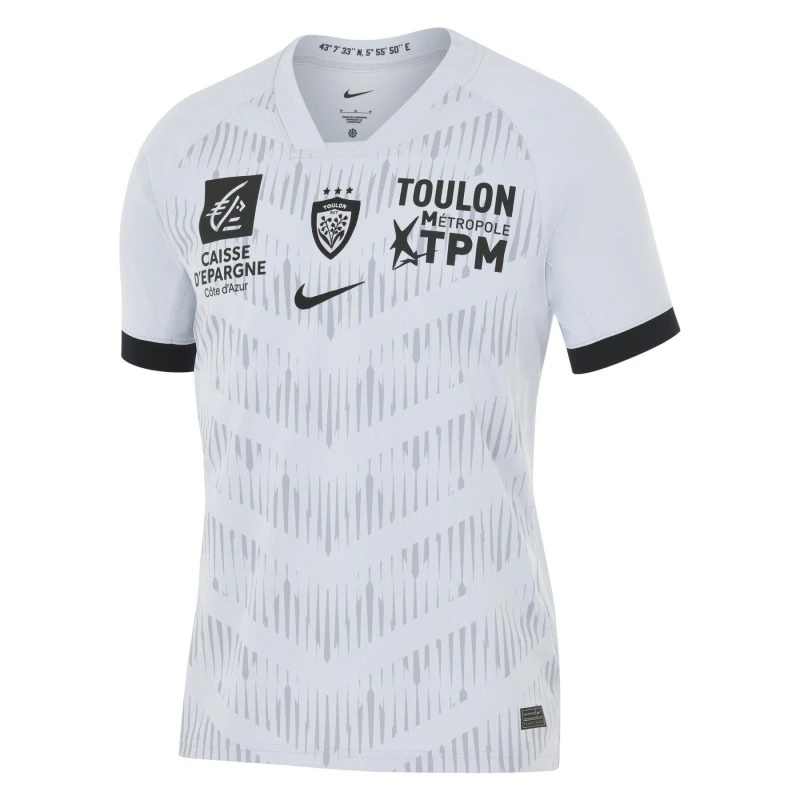 Image of Nike RC Toulon Away Stadium Shirt 2025 2026 Mens Plat/Gry/Blk male S