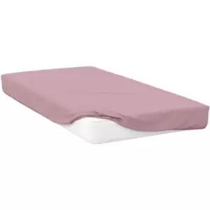 image of Belledorm Percale Extra Deep Fitted Sheet (Double) (Blush Pink) - Blush Pink