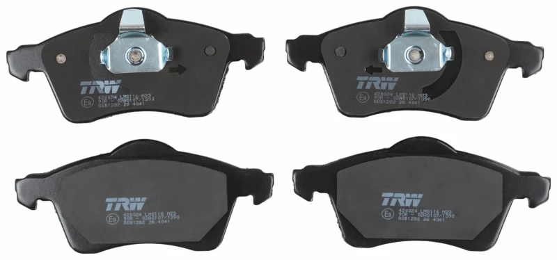 Image of TRW GDB1282 Brake pad set not prepared for wear warning indicator Brake Pad Set,disc brake (402)